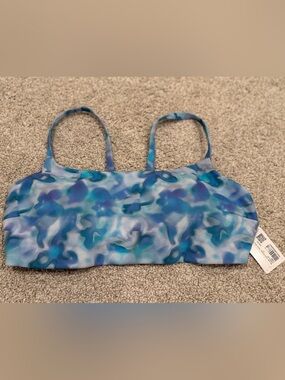 Lululemon Wunder Train Strappy Racer Bra - Faded Print Blue Colorway Sz 12